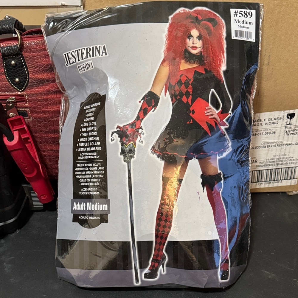 Red and Black Ladies Costume Size Medium